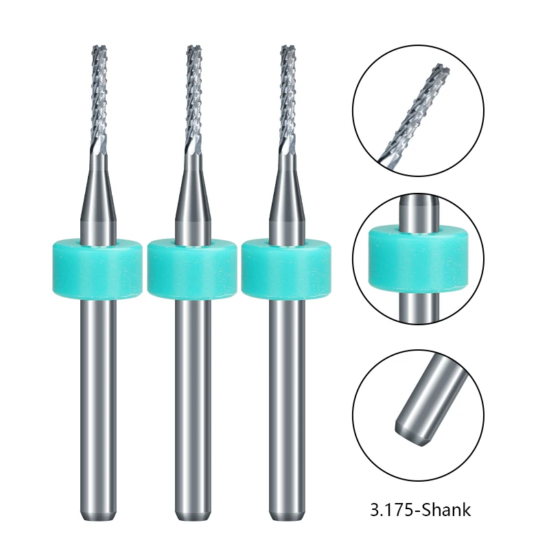 XCAN 10 Chiếc 0.5-3.175Mm Carbide PCB Miling Cắt 3.175Mm Vít Khắc CNC Máy Cấp Cối Xay