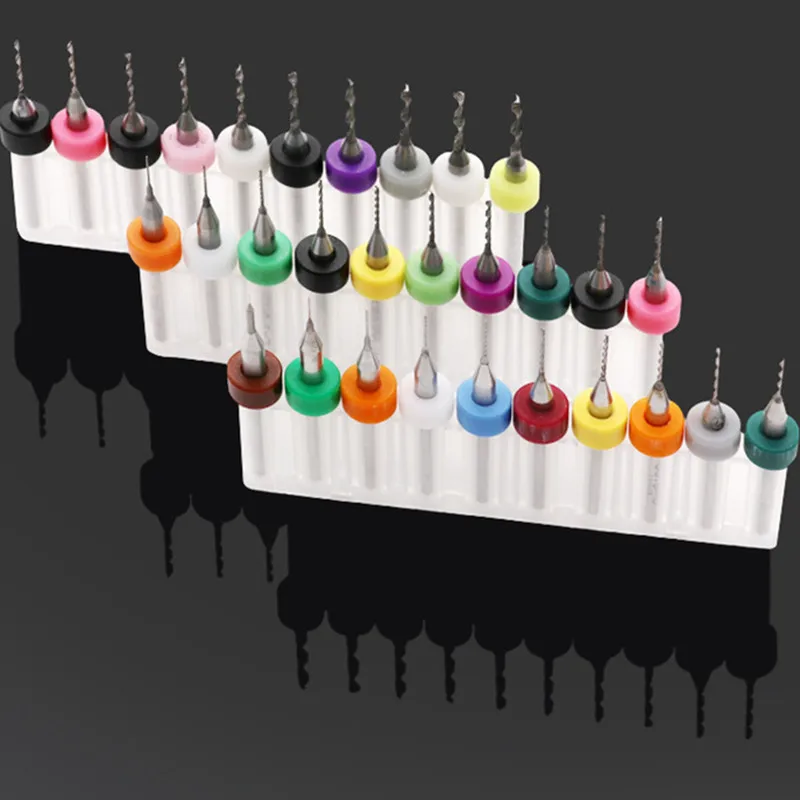 10 Cái/bộ 0.2 Sang 3.175Mm PCB Mini Mũi Thép Tungsten Carbide Cho In Bảng Mạch Mũi Khoan Cnc bit Máy