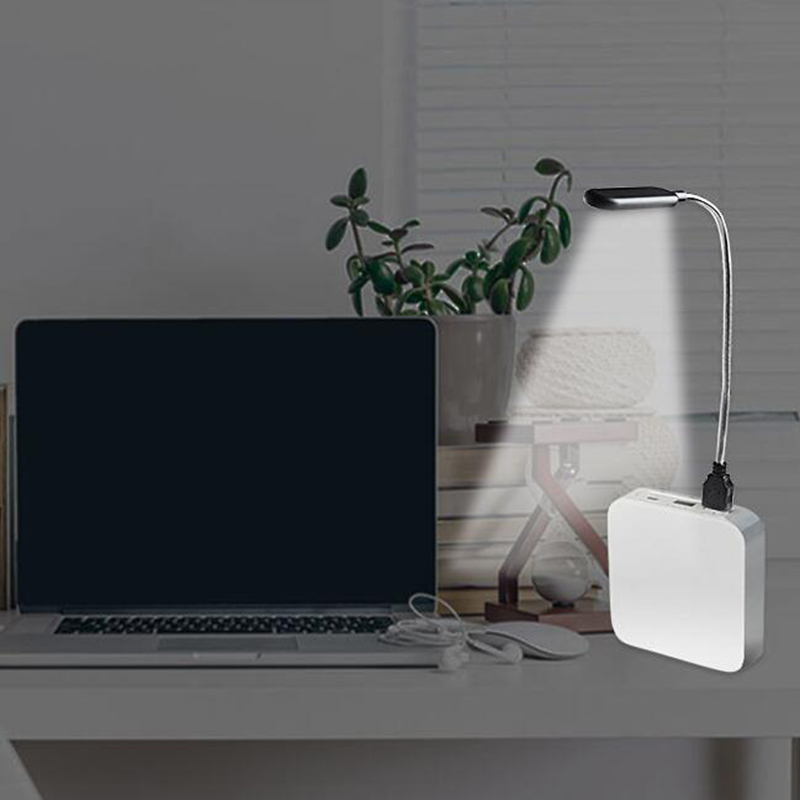 Mini 4 led livro lâmpada portátil usb leitura noite lâmpada branco/cor quente candeeiro de mesa para portátil banco potência notebook computador