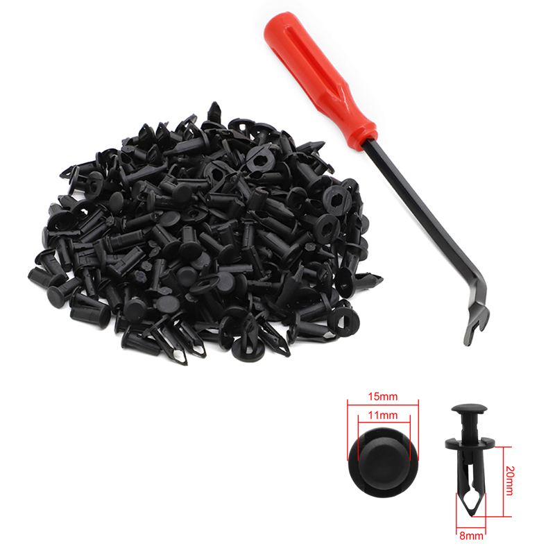 Clips de guardabarros de 8mm, remaches de cuerpo para HONDA TRX 400 EX 400EX 300EX TRX450R para Polaris Sportsman RZR Ranger con herramienta de extracción de sujetador
