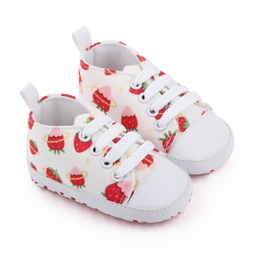 1 Pairs Lytwtw der Frühling Herbst Niedlichen Cartoon Erdbeere Eis Schnurrbart Sport Baby Kleinkind Schuhe Weiche Sohle Baby Erste wanderer