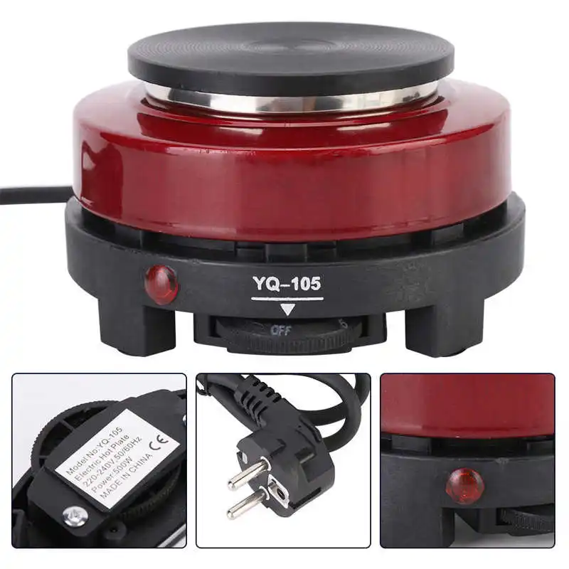 Mini เตาไฟฟ้าร้อนแผ่น Multifunction Induction Cooker ครัวทำอาหารน้ำชากาแฟเครื่องทำความร้อนปลั๊ก EU 220V 500W