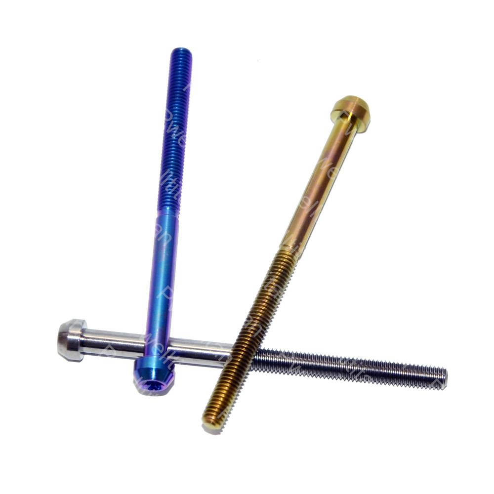 6 Buah Baut Titanium M6 X 90Mm Ti Sekrup Grade5 untuk Balap Motor Tombol Penyadapan Kepala Heksagonal Hex