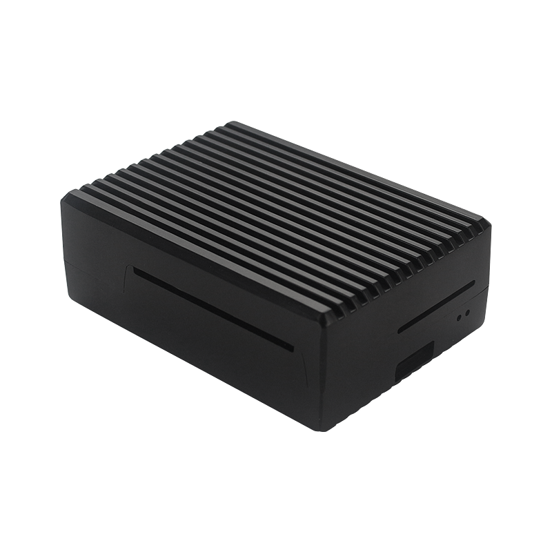 Capa de liga de alumínio para raspberry pi 4, caixa preta de metal, caixa de fechamento de resfriamento passivo para raspberry pi 4 modelo b