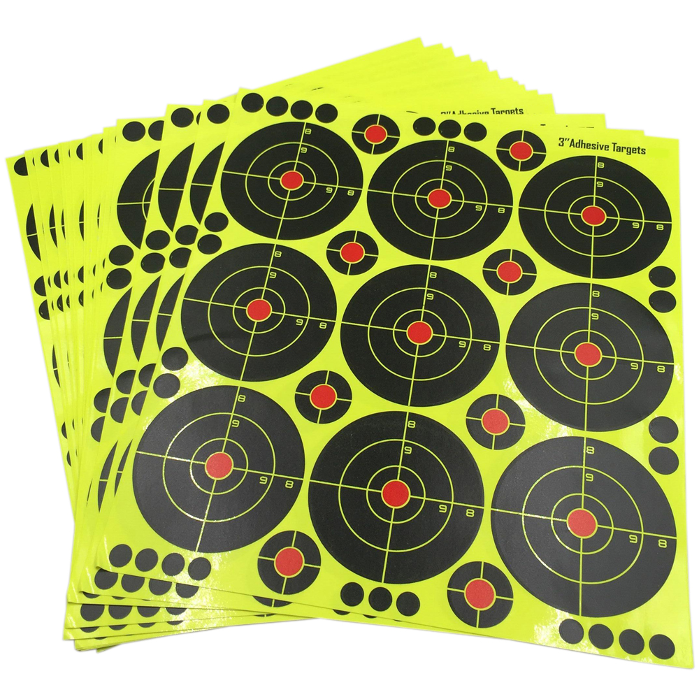 Đầm Xòe Splash & Phản Ứng (Màu Va Đập) Chụp Miếng Dán Các Mục Tiêu (Bò Đực Mắt) 3 "Tự Dính-10 Trang (90 Chiếc)/Gói