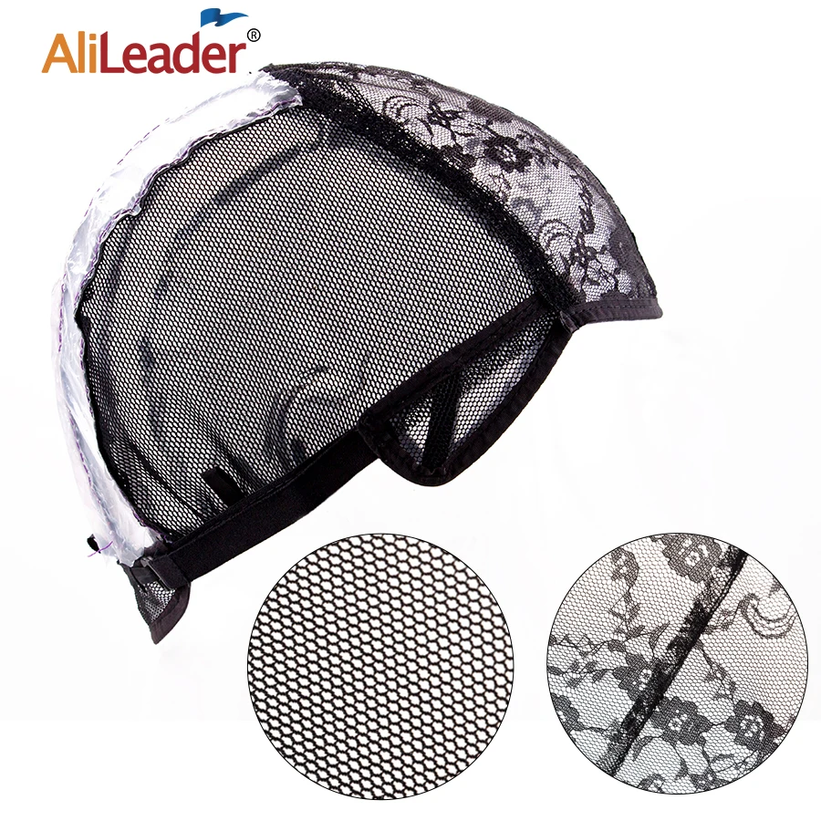 Alileader Giá Rẻ Có Thể Điều Chỉnh Tóc Giả Mũ S/M/L 1 Chiếc Đế Nắp Đen Dệt Tóc Giả Công Cụ Glueless Ren tóc Giả Mũ Dệt Nắp Làm Tóc Giả