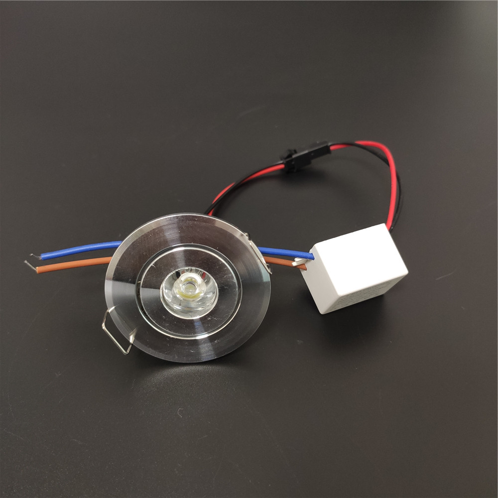 Mini luz descendente led 3W 1W foco regulable luces empotrables ac85-265v luz de techo aluminio 52mm