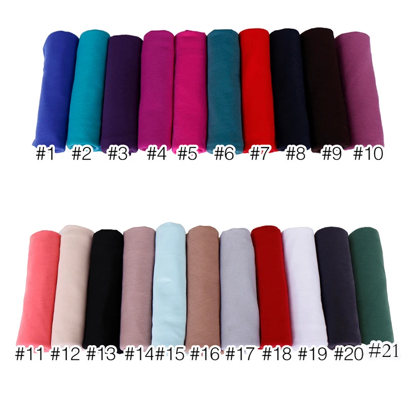 Hồi Giáo Áo Hijab Khăn Choàng Nữ Đôi Liền Khăn Femme Musulman Hồi Giáo Khăn Trùm Đầu Bông Khăn Choàng Bọc Cao Su 180*85cm