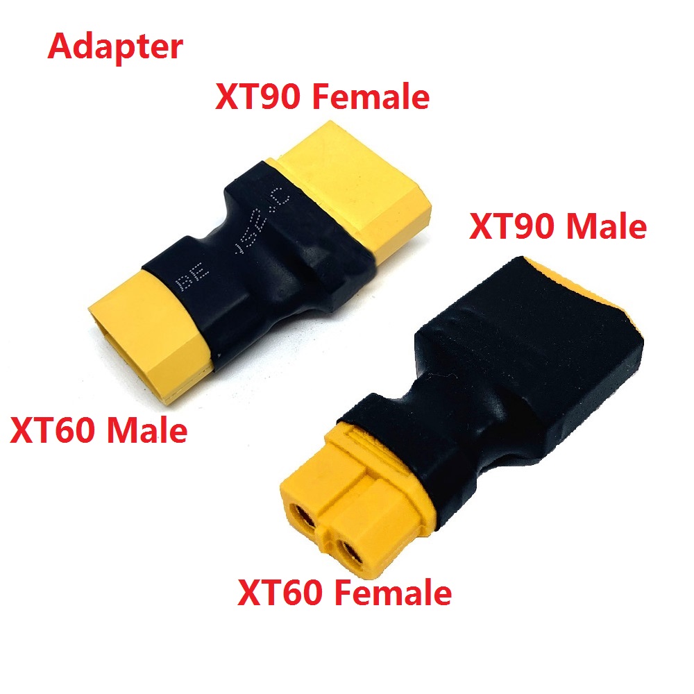 Adaptador de conversión de conector XT60 macho/hembra a XT90 macho/hembra y enchufe en T macho/hembra a XT90 macho/hembra para batería RC