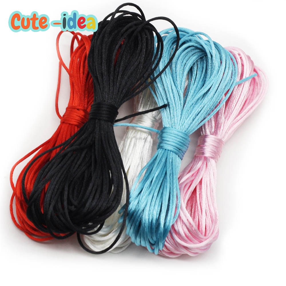 Cute-idea 10 mt/los Bunte Nylonschnur 1,5mm DIY Baby Beißring Schnuller Clip Spielzeug Zubehör Armband Geflochtene Schnur baby Waren