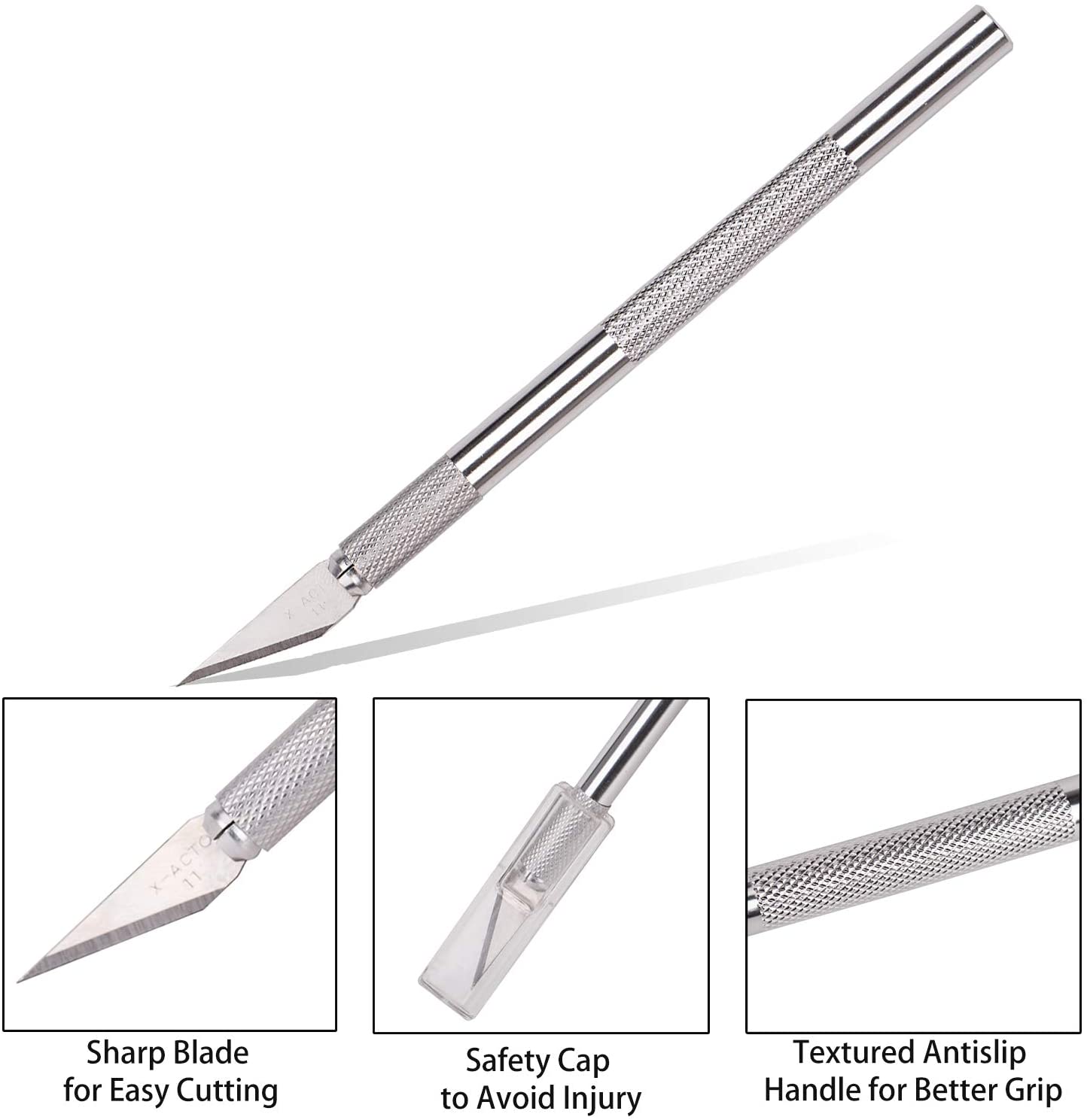 Coltello per penna in metallo Kit di coltelli artigianali per intaglio piccolo Taglierina per incisione Scultura per intaglio Strumenti artigianali per taglio carta di sicurezza antiscivolo