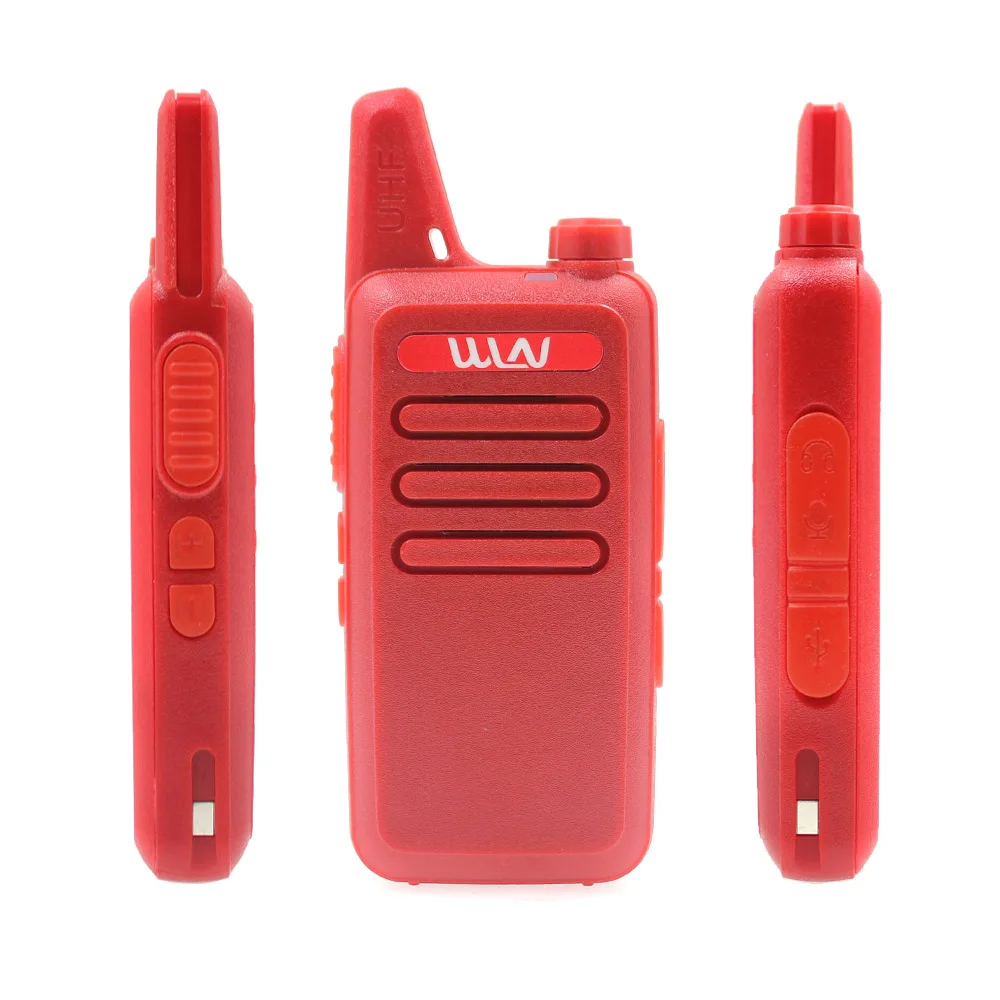 4 Uds WLN KD-C1 Mini Radio portátil UHF 400-520MHz 5W walkie talkie transceptor UHF de 16 canales