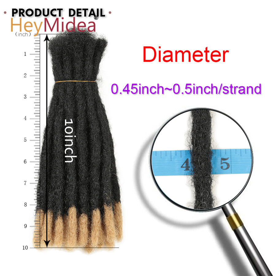 10 Inch Tổng Hợp Móng Gẩy Dày Móc Thắt Bím Tóc Handmade Locs Hip-Hop Phong Cách Dành Cho Nam Và Nữ Ombre Bện Tóc Giả phần Mở Rộng Ông
