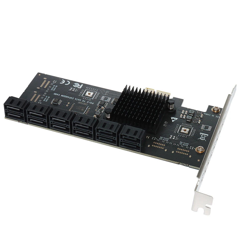 SA3112J PCIE Adapter 12 Cổng PCI-Thể Hiện X1 Sang SATA 3.0 Thẻ Nhớ Mở Rộng 6Gbps Tốc Độ Cao Thêm Trên thẻ W/PCI-E X4 X8 X16