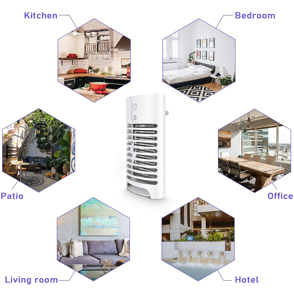 Lámpara eléctrica para mosquitos, lámpara trampa para insectos antimoscas, sin radiación, mata plagas, enchufe para UE/EE. UU./Reino Unido