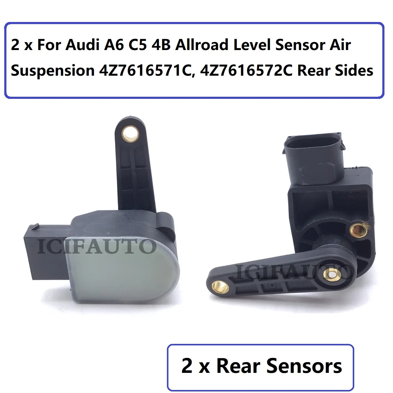 1/2 Uds para Audi A6 C5 4B Allroad Sensor de nivel de altura trasero suspensión neumática OE #   4Z 7616571 C, 4Z 7616572 C, 4Z7 616 571C, 4Z7 616 572C