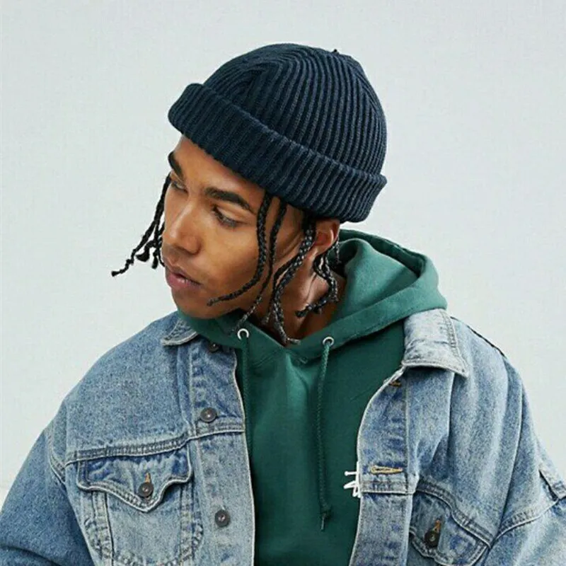 ขายร้อนทุกวันหมวกชาวประมงหมวกUnisexกะลาสีสไตล์ฤดูใบไม้ร่วงBeanie Ribbedถักหมวกสําหรับผู้ชายผู้หญิงสั้นMelonหมวกฤดูหนาว