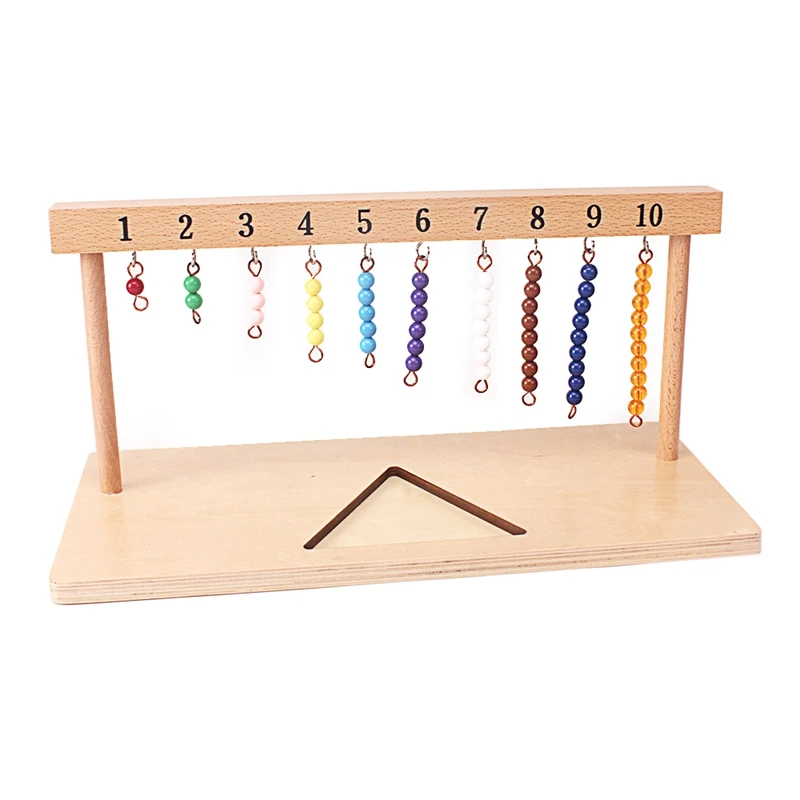 Montessori Giảng Dạy Đồ Chơi Toán Học Digitals Số 1-20 Móc Áo Và Màu Sắc Hạt Cầu Thang Mười Ban Mầm Non Trường Đào Tạo đồ Chơi
