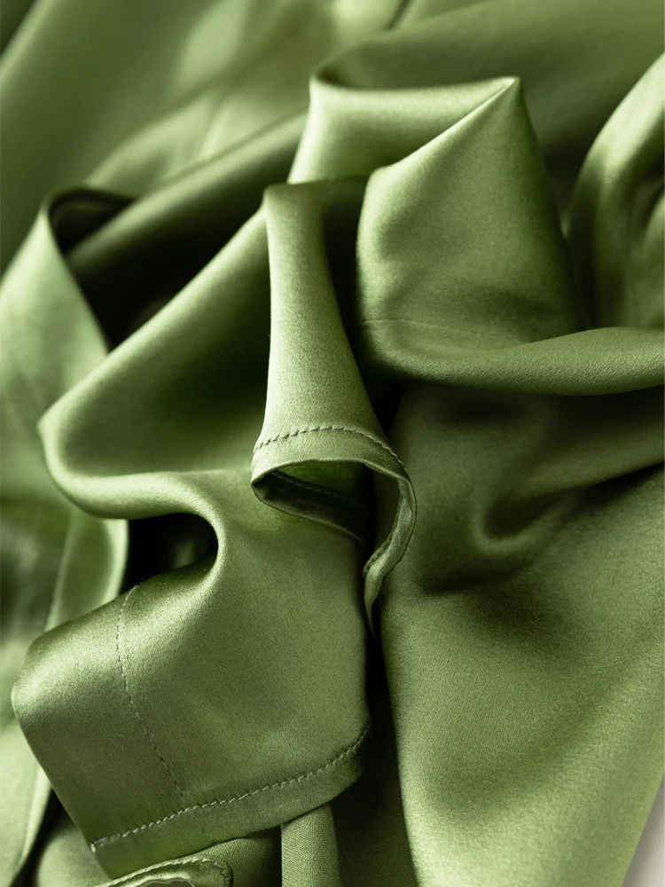 SuyaDream Người Phụ Nữ Chắc Chắn Áo Sơ Mi Thật 93% Lụa 7% Spandex Tay Dài Sang Trọng Blouses2022 Thu Xuân Nữ Công Sở Hàng Đầu