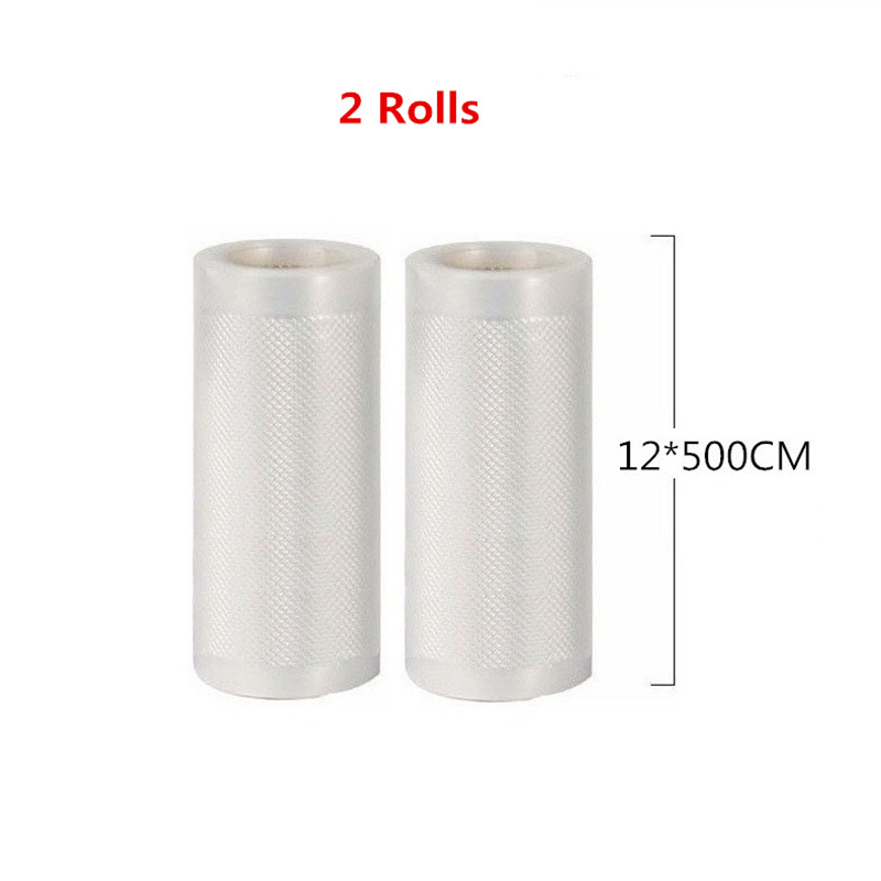 Mundo fresco de sacos à vácuo, 12 15 20 25 28 30 35*500cm, de manutenção longa, rolos de embalagens à vácuo de cozinha