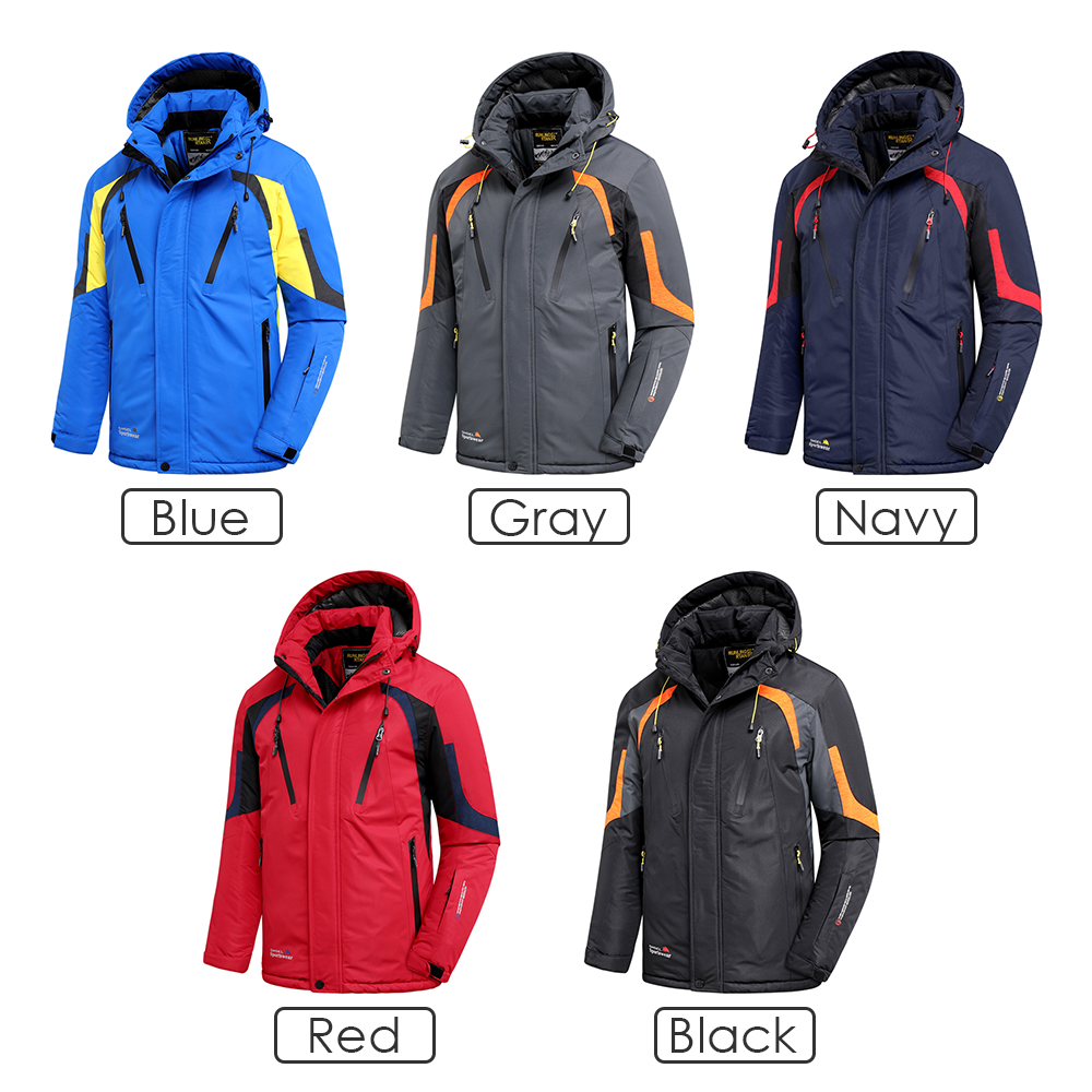 ผู้ชายฤดูหนาวกลางแจ้งใหม่ Jet Ski พรีเมี่ยม Snow Warm Parkas แจ็คเก็ต Coat Men Outwear ลำลอง Hooded กันน้ำหนาขนแกะ Parka ผู้ชาย