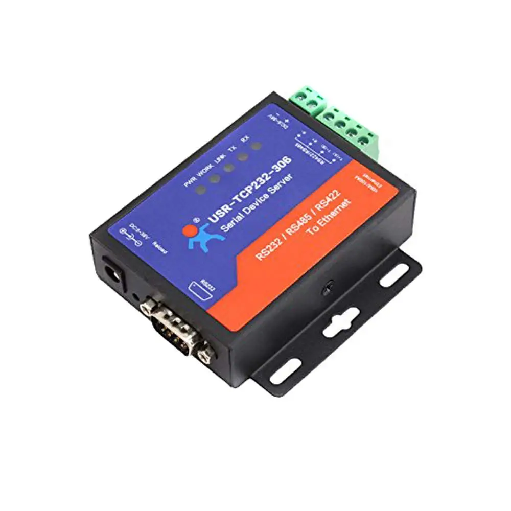 USR-TCP232-306 ตัวแปลงอนุกรมเป็นอีเธอร์เน็ต LAN Ethernet TCP/IP เป็น RS232 RS485