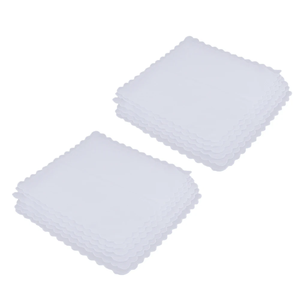 12แพ็คสบายผ้าฝ้ายสีขาวธรรมดา Hankie สุภาพสตรีผ้าเช็ดหน้า DIY สแควร์