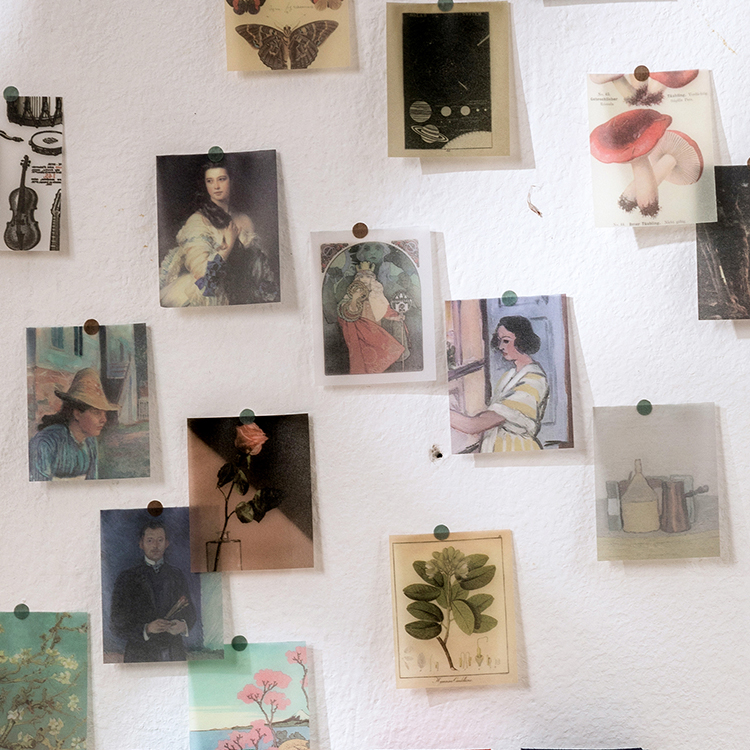 366 Stück Van Gogh Farbe Multi-Style Kraftpapierkarte Dekoratives Tagebuch Album DIY Scrapbook Buttermaterial Papier Retro LOMO