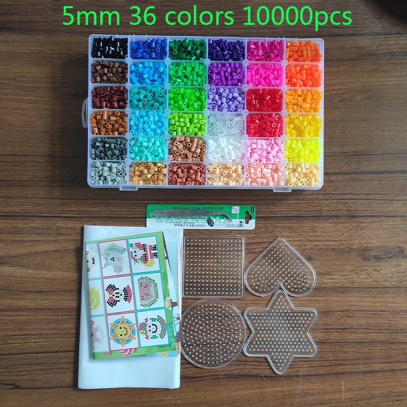 72/48 Màu Sắc Hộp Hama Hạt Đồ Chơi 2.6/5Mm Nhựa Xếp Hình Giáo Dục Trẻ Em 3D Ghép Hình Tự Làm Đồ Chơi Cầu Chì Hạt pegboard Tờ Ủi Giấy
