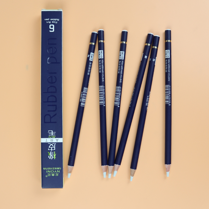 NYONI ยางปากกายางลบดินสอปากกาเคล็ดลับยางประเภท1/3/6Pcs Precision ดินสอยางลบมังงะ Highlight อุปกรณ์ศิลปะ N2810