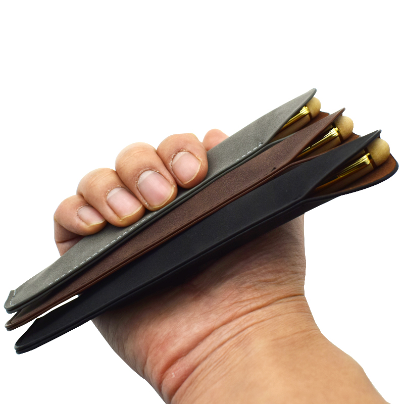 Estojo de lápis macio para uma caneta, estojo de couro pu, materiais de escrita, bolsa de armazenamento de papelaria, material escolar de escritório, presente