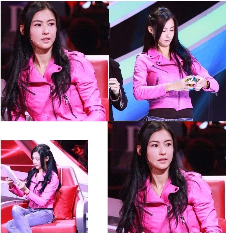 การจัดส่ง,คุณภาพผู้หญิงสีชมพูฟรีใหม่ของแท้หนังSlim Jacket.mo Tor BikerหญิงSheepskin Coatยี่ห้อSuede Cool