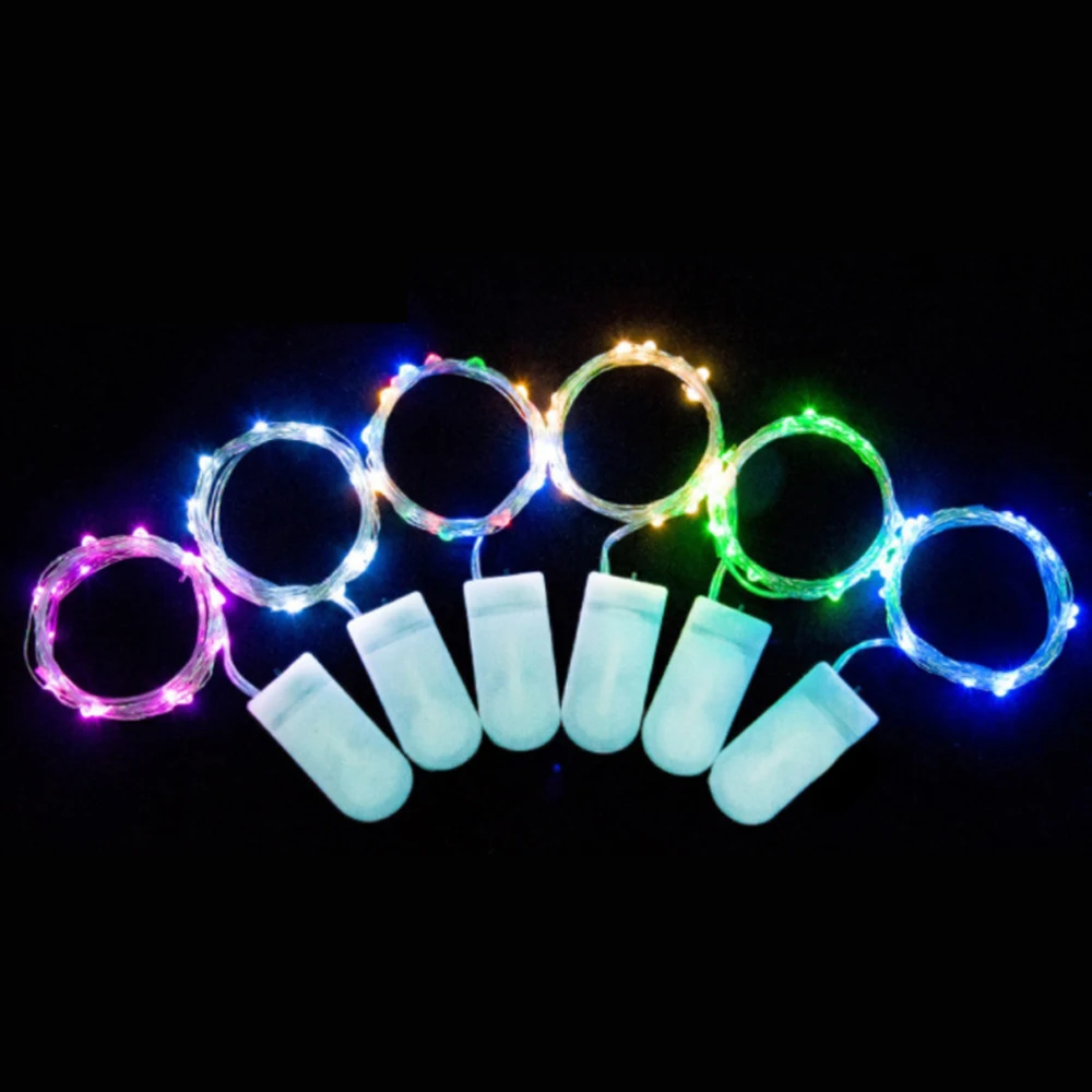 Guirnaldas de luces LED de alambre de cobre, guirnalda navideña para interiores, dormitorio, hogar, boda, decoración de Año Nuevo, funciona con batería USB