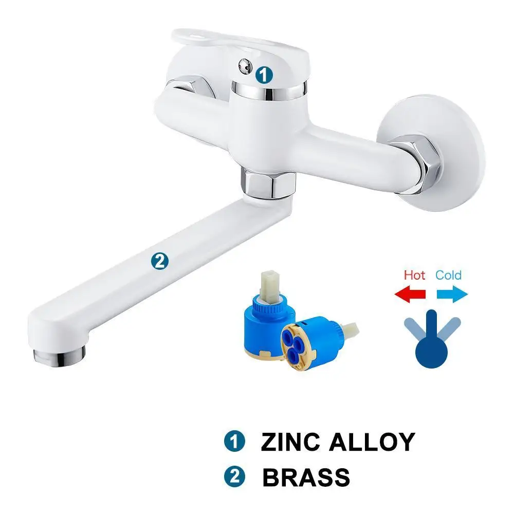 Küche Wasserhahn Mixer Wand Montiert Einzigen Griff Mischbatterie Waschbecken Wasserhahn Rotation Heißes Kaltes Wasser Mixer Mopp Pool Wasserhahn Becken Wasserhahn