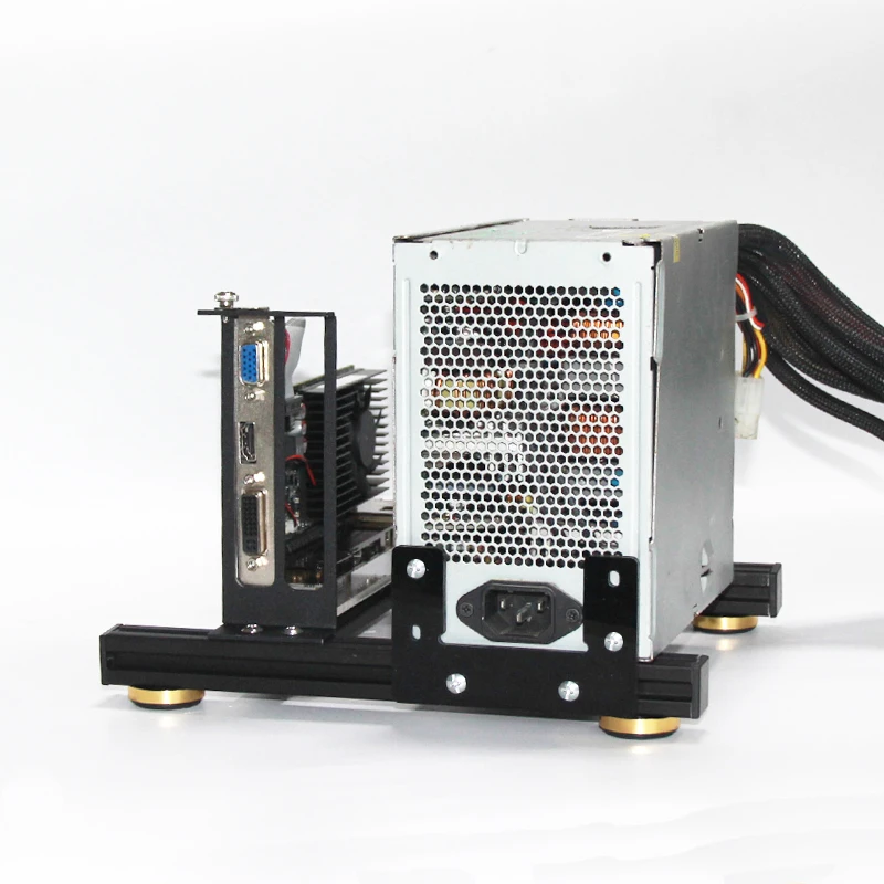 Suporte para GPU + PSU DIY rack de placa gráfica externa com base de fonte de alimentação para ATX PSU suporte de alumínio EXP GDC dock