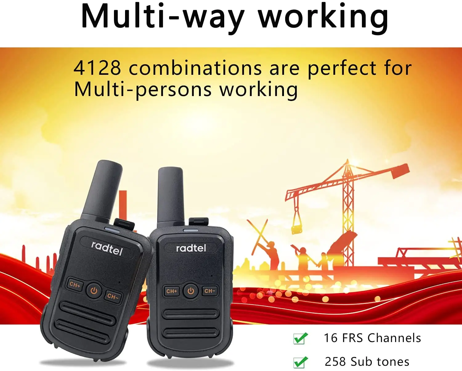 Mini Walkie Talkie Funkgeräte 1 oder 2 stücke Radtel RT12 Portable Two Way Radio PMR FRS Radio Communicator Walkie-Talkies für Hotel Business