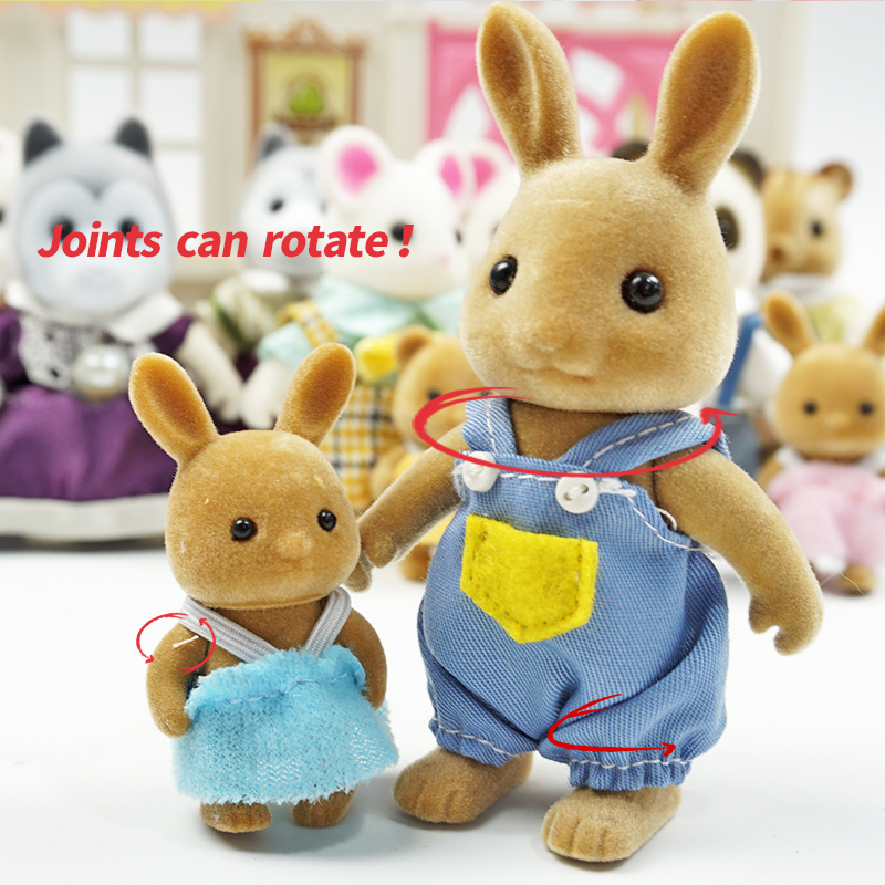 สัตว์ป่าครอบครัวตุ๊กตาเฟอร์นิเจอร์ 1/12 Miniature ของเล่นตุ๊กตาสาวอุปกรณ์เสริมห้องนอนห้องน้ําชุดตุ๊กตาสําหรับตุ๊กตา
