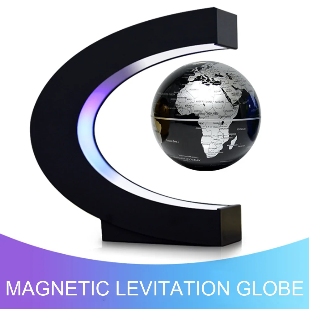 Adornos de regalo creativos de globo, tecnología de suspensión de campo magnético en forma de C de 3 pulgadas, levitación magnética, impresión 3D