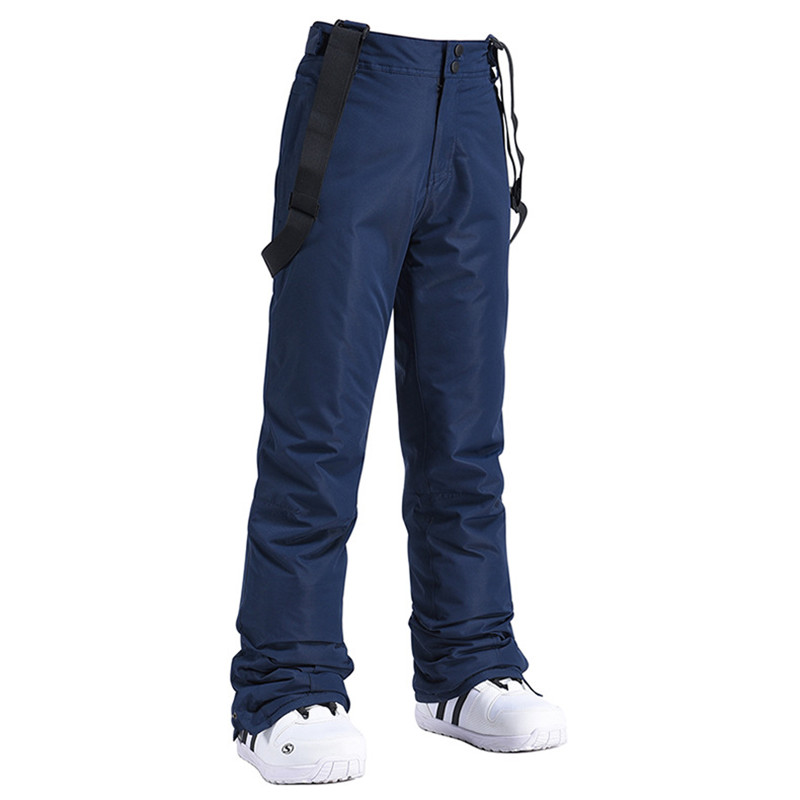 Alta qualidade das mulheres dos homens inverno grosso quente calças de esqui à prova de vento à prova dwindproof água suspender calças neve snowboard plus size