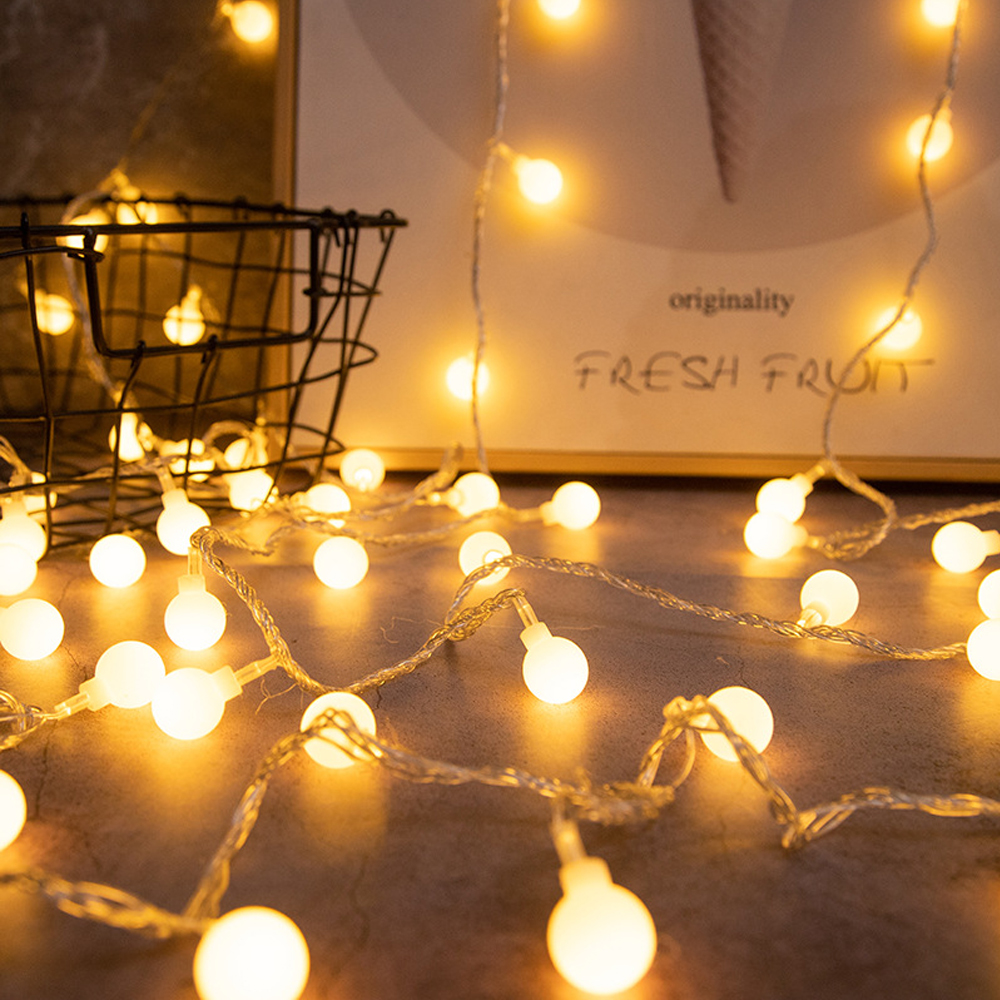 Urlaub Licht Kette Ball LED String Beleuchtung 3M 6M USB Batterie Lampe Licht String Wasserdichte Outdoor Hochzeit Weihnachten led String