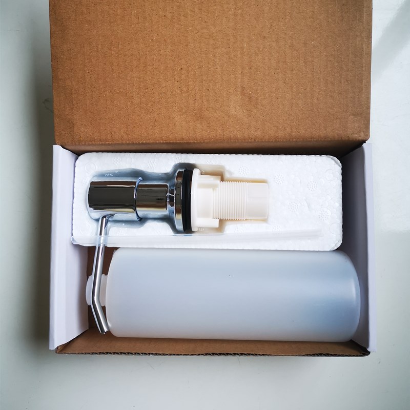 Kitchen Sink Soap Dispenser ABS Bottle Dispenser Detergent Liquid Soap Lotion Dispensers Hand Press Type Stainless Steel Head