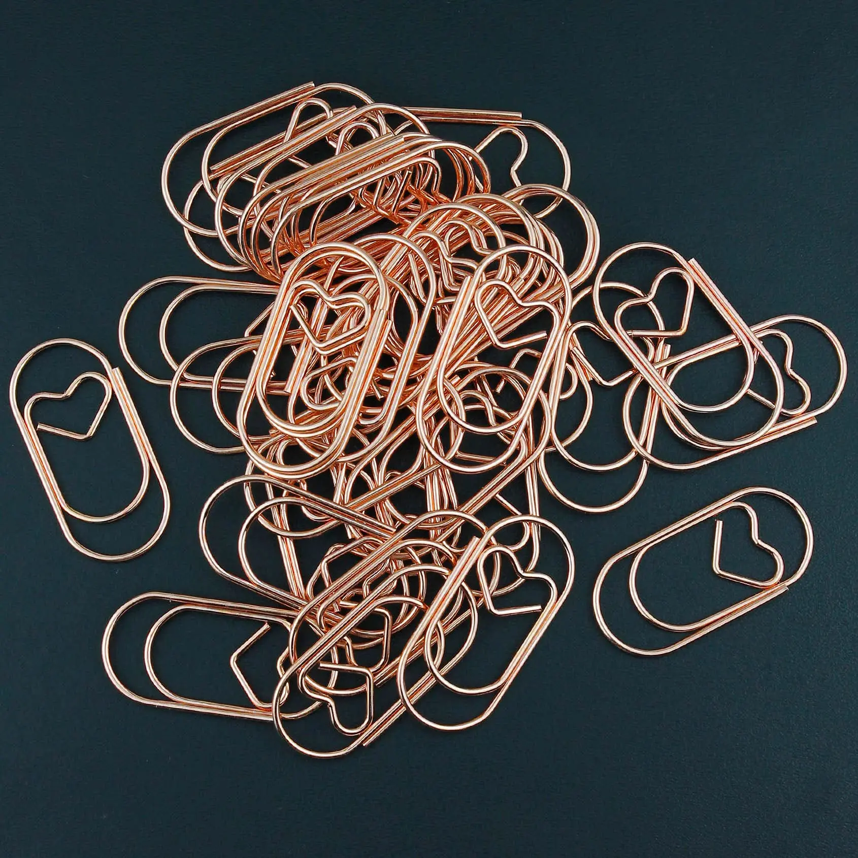 TUTU große Herz Papier Clips Große Nette Büroklammern Lustige Edelstahl Phantasie Papier Clips Formen Büro Liefert 50Pcs H0599