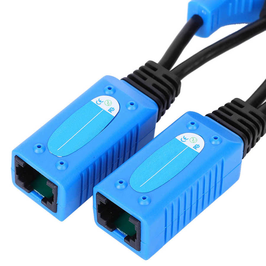 uPOE kabelset RJ45 splitter combiner CCTV POE Adapterkabel Passieve voedingskabel voor IP-camera