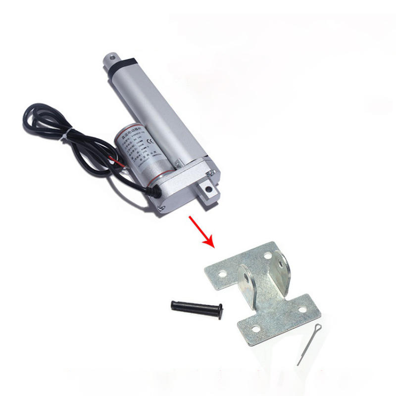 2pcs silver electric Push Rod Motor Heavy Duty Linear Actuator Bracket DC Reciprocating Motor Portable Mounting Bracket