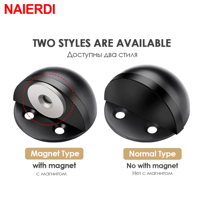 NAIERDI Cửa Từ Dừng Gỗ Cao Su Từ Móng Không Chặn Cửa, Cho Nhà Bếp, NỘI THẤT PHÒNG NGỦ Phần Cứng