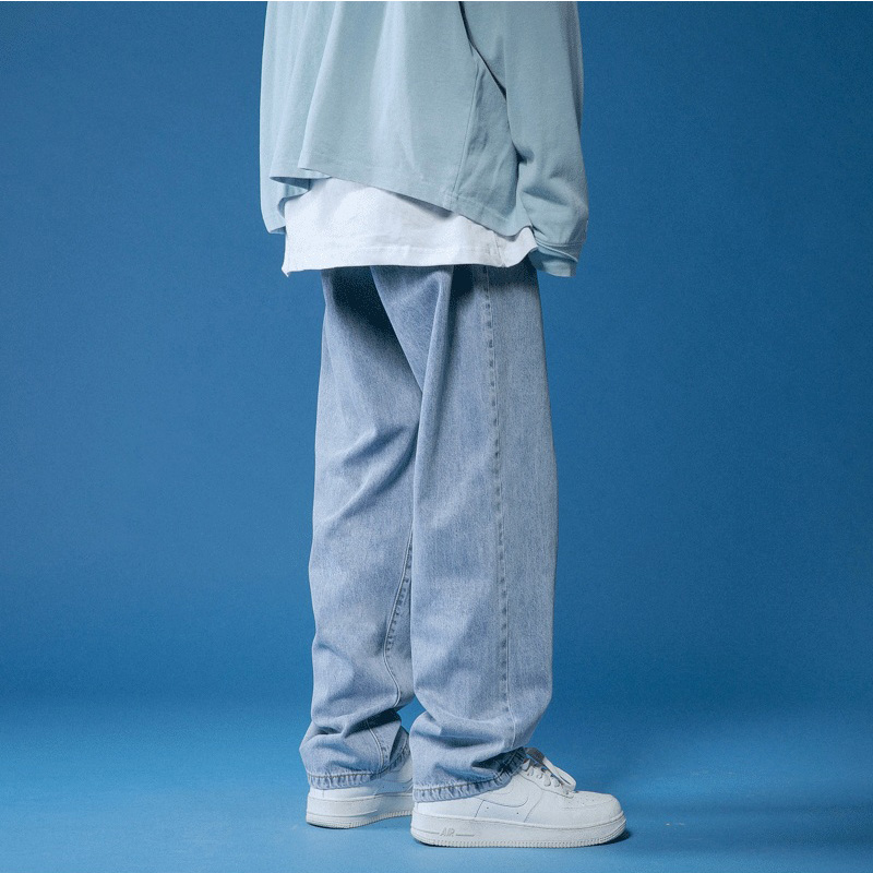 Pantalones vaqueros para hombre, pantalones vaqueros grandes para adolescentes, pantalones vaqueros holgados para hombre, moda para hombre, ropa de calle Trendyol coreana para hombre