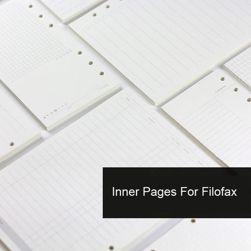 A5 A6 A7 Woodfree Printing Paper Planner Inner Pages For Filofax Creative Office Notebook Spiral Filler Papers Binder Inner Page