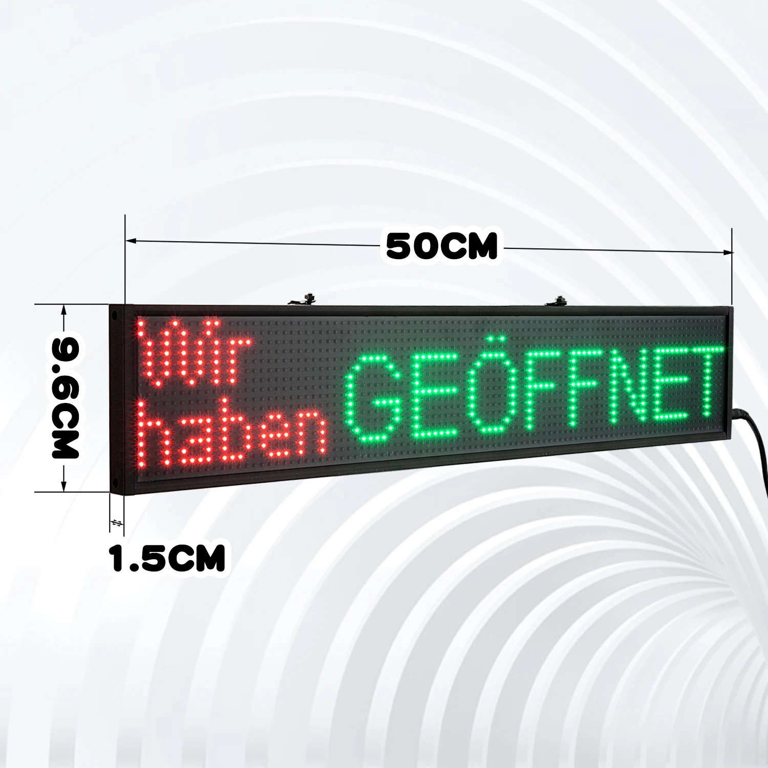Tablero de mensajes de desplazamiento P5, señal de información a todo Color, WiFi, tablero Led programable, publicidad para negocios, tienda, cafetería, 50CM