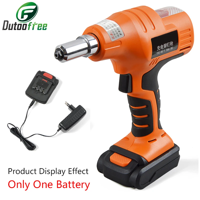 Sạc 14.4V Riveter Pin Tán Đinh Dụng Cụ Kéo Đinh Tán Hạt Công Cụ Di Động Điện Không Dây Đinh Tán Súng