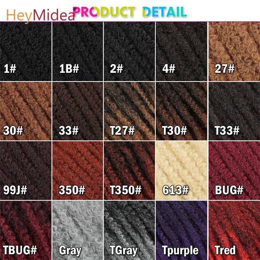 マーリーヘアツイスト用 18 インチロングアフロ変態マーリー三つ編みヘアカネカロン合成マーリー編みヘアエクステンション Heymidea